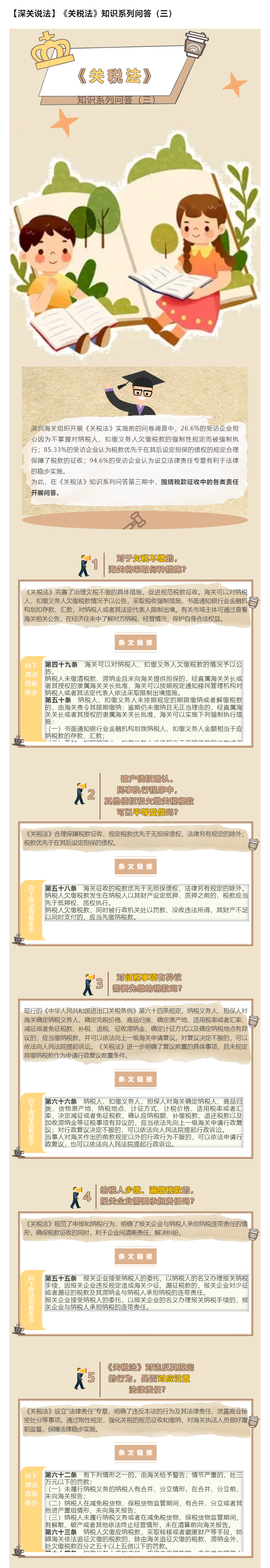 【深关说法】《关税法》知识系列问答（三）